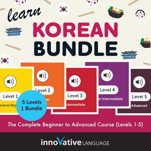 کتاب صوتی Learn Korean Bundle: The Complete Beginner to Advanced Course (Levels 1-5) [کره‌ای]