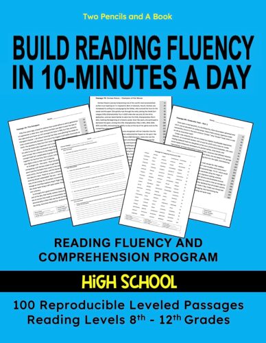 کتاب Build Reading Fluency in 10 Minutes a Day 100 Reproducible Leveled Passages Reading Levels 8th – 12th Grades (Ten Minute Timed Reading Fluency) [انگلیسی]