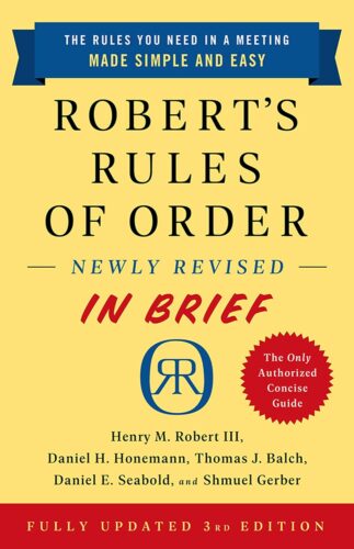 کتاب Robert’s Rules of Order Newly Revised In Brief, 3rd edition [انگلیسی]